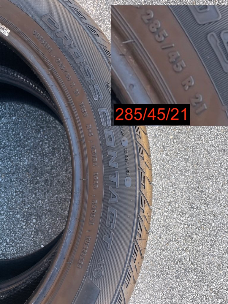 285/45/R21 Continental Cross Contact - Image 6
